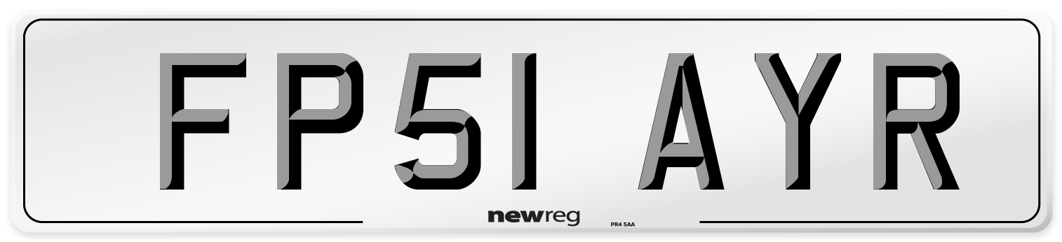 FP51 AYR Number Plate from New Reg